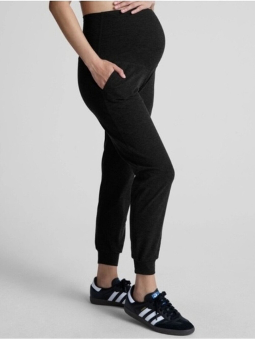 Beyond Yoga Spacedye Beyond the Bump Maternity Midi Jogger Medium Darkest Night